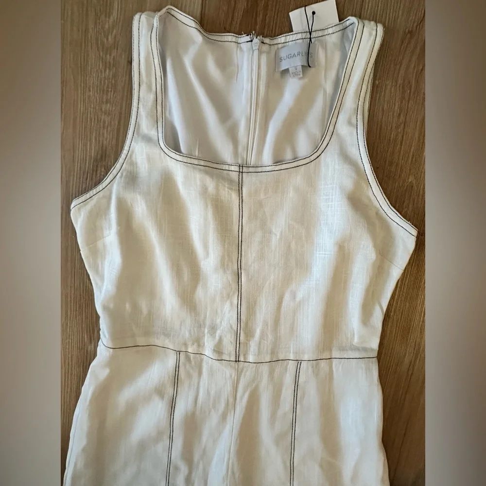 Sugarlips Linen Jumpsuit S NWT - Picture 3 of 7